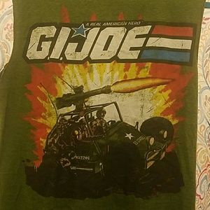 GI JOE green cut off sleeve t shirt